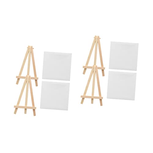 Gadpiparty 4 Sätze Mini Staffelei mit Funktionalen Mini Leinwänden Dekorative Staffeleien für Diy Malprojekte für Kunst und Basteln und Langlebig von Gadpiparty