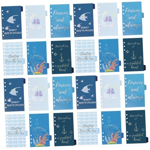 Gadpiparty 4 Sätze Nachfüllpapier Trennblätter Für Ringbuch Indexkarten Und Notizbuch Trenndivider Klassifizierung Für Schule Büro Und Zuhause Für Freunde 6 Stück * 4 von Gadpiparty