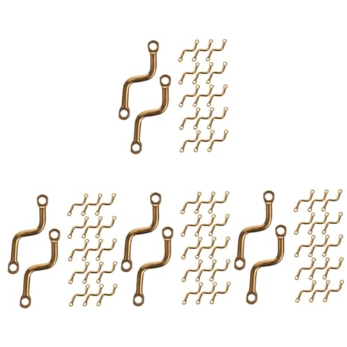 Gadpiparty 4 Sätze Ohrringstange Herstellung Schmuckteile Schmuck Stecker Gliederarmband Selber Machen Halskette Machen Vorräte Halskette Anhänger Verschluss Messing Golden 150 Stück * 4 von Gadpiparty