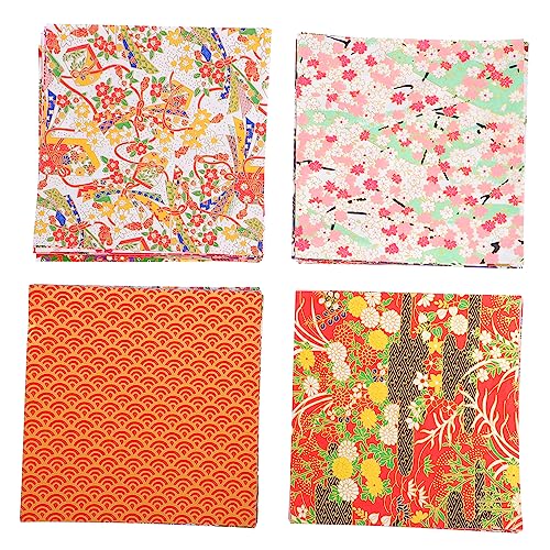Gadpiparty 4 Sätze Origami Papier Japanisches Faltpapier mit Verschiedenen Yuzen Mustern für Diy Bastelprojekte Scrapbooking und Kinderhandwerke von Gadpiparty