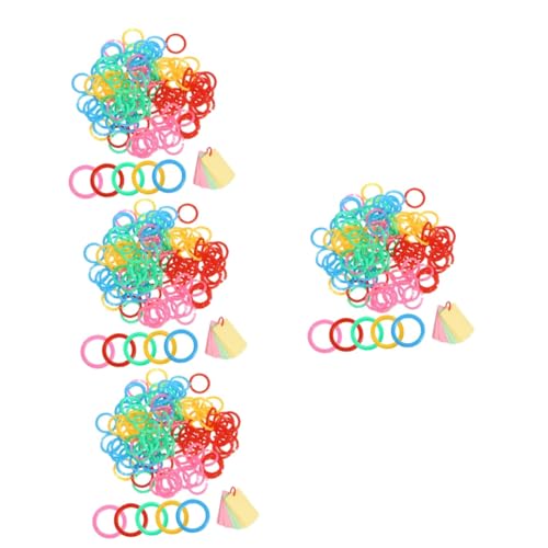 Gadpiparty 4 Sätze Plastikring Bunt Farbig Gold Größe Flashcard Bindemittel Liefert Ringe Für Sammelalben Ringordner Für Lose Blätter Schlüsselbund Papierringe 120 Stück * 4 von Gadpiparty
