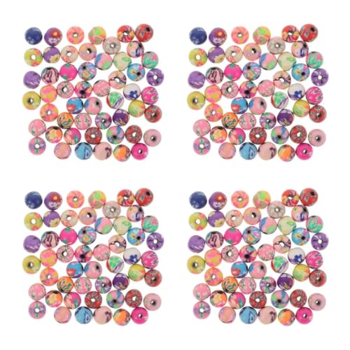 Gadpiparty 4 Sätze Polymer Clay Perlen Für Diy Armbänder Bunte Bastelperlen Schmuckzubehör Für Kreative Projekte Zufällige Farben Zufällige Farbe 100 Stück * 4 von Gadpiparty