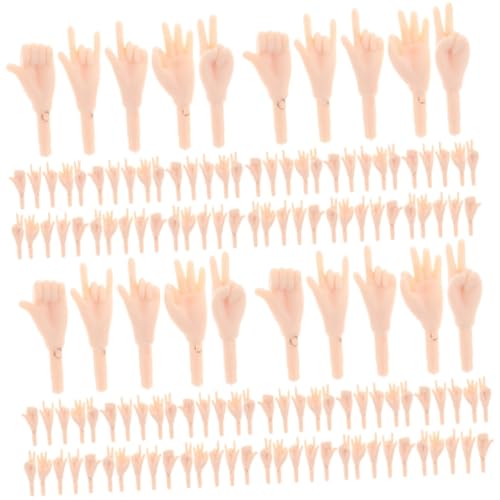 Gadpiparty 4 Sätze Puppenhand Accessoires Für Fingerherstellung DIY Miniatur Anpassung Puppenteile Basteln Weich Nähen Puppengelenk Streich Hände Zubehör Mädchen Puppen 100 Stück * 4 von Gadpiparty