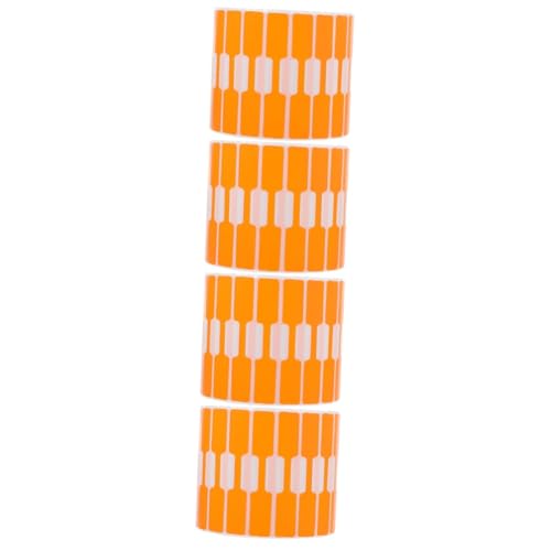 Gadpiparty 4 Sätze Schmucketiketten Schmuck Aufkleber Schild Handgemacht Mit Markierung Etikettenaufkleber Selbstklebende Schmuckaufkleber Klebeetikett Aufkleber Papier Orange 2000 Stück * 4 von Gadpiparty