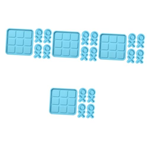 Gadpiparty 4 Sätze Silikonform Schachbrett Gießform Teilig Flexible Epoxidharz Moulds für Diy Handwerk Langlebig und Leicht zu Reinigen Geeignet für Kreative Tischspiele und Geschenkideen von Gadpiparty