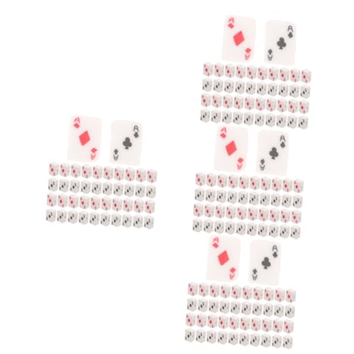 Gadpiparty 4 Sätze Spielkartenperlen Perlenschmuckzubereitung Reiz Poker Form Farbe Perlen Für Schmuckhersteller Bulk-perlen Für Die Schmuckherstellung Schmuckperlen Polymer-ton 100 Stück * 4 von Gadpiparty