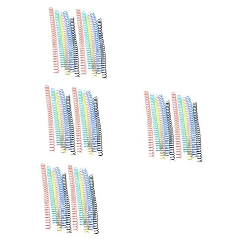 Gadpiparty 4 Sätze Spulenbuch Ringordner Für Lose Blätter Buchspulen Binden Notizbuch Spiralförmige Binderspule Spiralbindung Buchbinderinge Notebook-ring Selber Machen Plastik 12 Stück * 4 von Gadpiparty