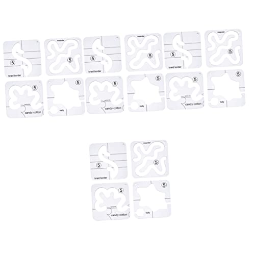 Gadpiparty 4 Sätze Teiliges Acryl Näh Und Stickvorlagen Langlebige Geformte Patchwork Schablonen Transparentes Diy Quilting Lineal Einfach Zu Bedienen Für Präzises Nähen Und 4 Stück * 4 von Gadpiparty
