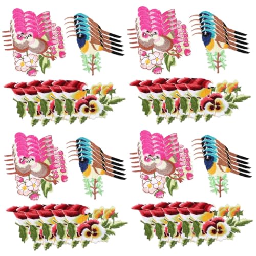Gadpiparty 4 Sätze Teiliges Patches Zum Aufnähen Applikationen Für Kleidung Stickerei Zur Verschönerung Und Reparatur Von Kleidung Taschen Und Mehr 15 Stücke * 4 von Gadpiparty