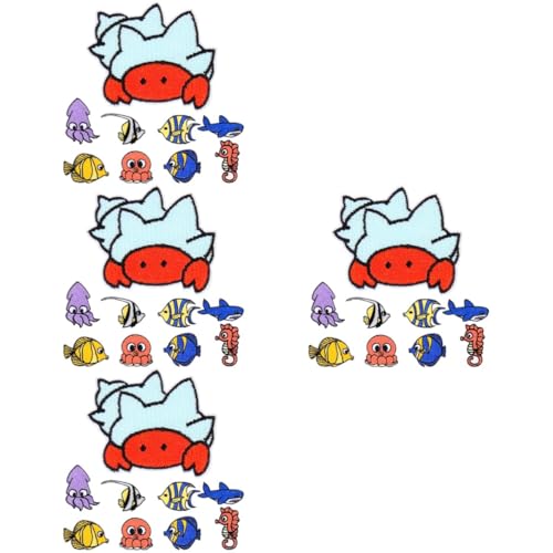 Gadpiparty 4 Sätze Teiliges Selbstklebende Cartoon Tiere Aufnäher Stickerei Patches Für Diy Kleidung Einzigartige Applikationen Zur Reparatur Und Dekoration Von Textilien 9 Stück * 4 von Gadpiparty