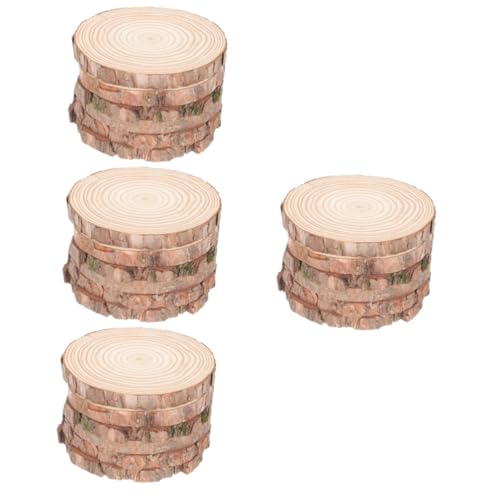 Gadpiparty 4 Sätze Unbearbeitete Runde Holzscheiben Naturholz Diy Bastelzubehör Für Projekte Für Untersetzer Dekoration Und Malerei Dicke 6 Stück * 4 von Gadpiparty