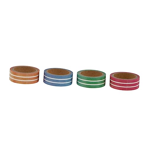 Gadpiparty 4 Sätze Washi Tape Dekoratives Klebeband Mit Streifenmuster Für Scrapbooking Und Diy Projekte Handgemachte Planer Zubehör 4 Rollen * 4 von Gadpiparty