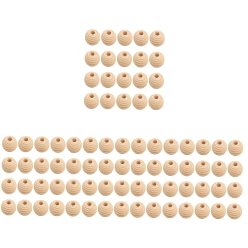 Gadpiparty 4 Sätze Zubehör Für Holzperlen Loch Runden Herstellung Schüttgüter Bastelperlen Mit Löchern Kleine Holzperlen Miniperlen Für Schmuck Bastelperlen Aus Holz 50 Stück * 4 von Gadpiparty