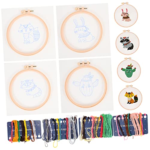 Gadpiparty 4 Sets Stickmaterial Für Bastelset Zubehör Für Anfänger Handarbeiten Für Kinderstickerei Kinderstickerei Polyester Gadpiparty 4 Sets Stickmaterial Für Bastelset Zubehör Für Anfänger Handarbeiten Für Kinderstickerei Kinderstickerei Polyester von Gadpiparty