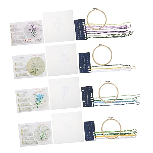 Gadpiparty 4 Sets Stickset Anfängerstich Nähen Kreuzherstellung Blumenmuster Stickzubehör Blumen Kits Stoffstickerei Zubehör Kit Stick Starter Kit Abs Gadpiparty 4 Sets Stickset Anfängerstich Nähen Kreuzherstellung Blumenmuster Stickzubehör Blumen Kits Stoffstickerei Zubehör Kit Stick Starter Kit Abs von Gadpiparty