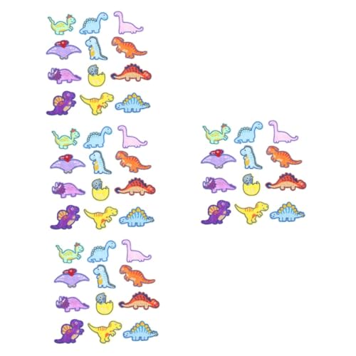 Gadpiparty 4 Stück 2 Cartoon Dinosaurier -Stoffaufkleber Stickerei-Patch-Material Flicken für Kleidung nähen Flecken Kleidungsflicken Kleidung Accessoire Patch Polyester von Gadpiparty