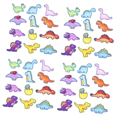 Gadpiparty 4 Stück 2 Kleiderflicken Stickflicken Für Kleidung Aufnäher Applikationen Bestickte Flicken Dinosaurier Süße Stoffflicken Jungen Dekorative Flicken Kleiderflicken von Gadpiparty