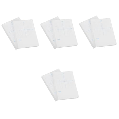 Gadpiparty 4 Stück 2 Mathe-Notizblöcke Mathe-Millimeterpapier Grafikpapier Mathe-Zeichenpapier Axis-Millimeterpapier Zeichenpapier für Mathematik Mathe-Zubehör Papier zum Mathe-Zeichnen Weiß von Gadpiparty