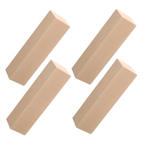Gadpiparty 4 Stück Basswood Schnitzblöcke Unbehandelte Holzplatten zum Schnitzen und Basteln Leichtes Lindenholz für DIY Holzkunst und Schnitzprojekte Anfänger und Experten von Gadpiparty