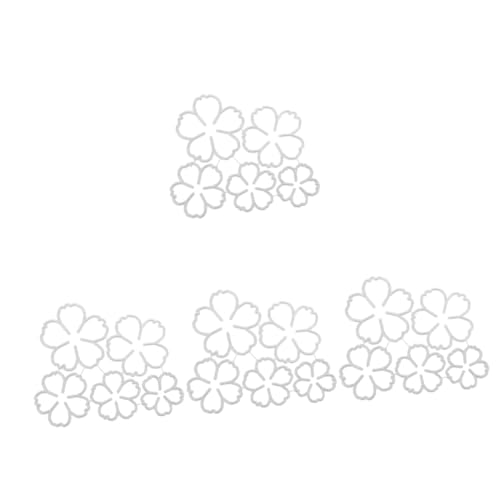 Gadpiparty 4 Stück Blumenmetallform gestanzter Rand Stanzformen für die Kartenherstellung stirbt für die Kartenherstellung Prägung sterben Hochzeit stirbt Kartenherstellung Blume stirbt Eisen von Gadpiparty