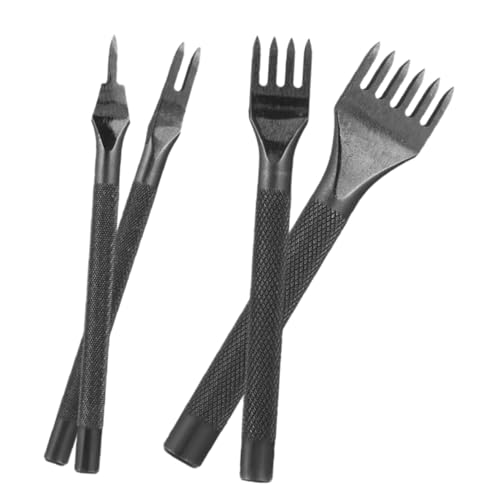 Gadpiparty 4 Stück DIY Leder Lochstanzer Teiliges Handwerkzeug mit Rutschfestem Griff Punch für Präzises Stanzen für Anfänger der Lederverarbeitung Langlebig und Vielseitig Einsetzbar von Gadpiparty