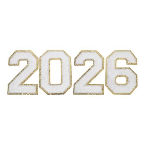 Gadpiparty 4 Stück DIY-Nummern-Aufnäher: Nummer 2026 zum Aufbügeln auf Kleidungsaufkleber – bestickte Handtuch-Stich-Aufnäher, Applikation für Rucksäcke, Kleidung, Hüte Gadpiparty 4 Stück DIY-Nummern-Aufnäher: Nummer 2026 zum Aufbügeln auf Kleidungsaufkleber – bestickte Handtuch-Stich-Aufnäher, Applikation für Rucksäcke, Kleidung, Hüte von Gadpiparty