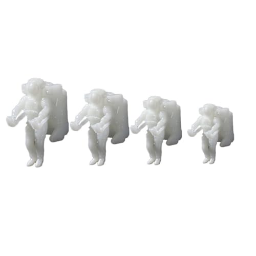Gadpiparty 4 Stück Epoxidharz Mini Astronauten Ornament Weiß DIY Mikro landschaft Dekoration Langlebige Raumfahrt Figuren für Schmuckherstellung und Weltraumgeschenke von Gadpiparty