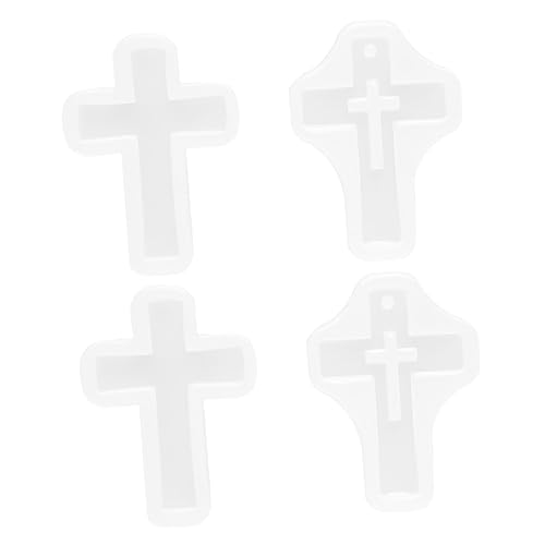 Gadpiparty 4 Stück Epoxidharz Silikonformen für Diy Schmuck Kreuzformen für Anhänger Leicht zu Reinigen und Wiederverwendbar für Kreative Bastelprojekte Zuhause von Gadpiparty