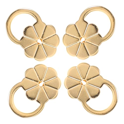 Gadpiparty 4 Stück Goldene Ohrstecker Verschluss Blumendesign Vergoldet Sicherer Halt Antidrop Support Hypoallergen Für Damen Herren Schmuck Zubehör von Gadpiparty