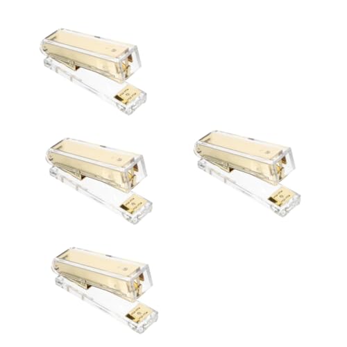 Gadpiparty 4 Stück Hefter Büro Buchheime Schreibtisch-essentials Golden Acryl von Gadpiparty