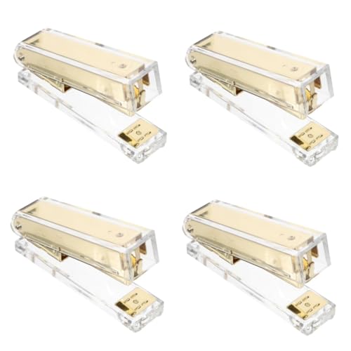 Gadpiparty 4 Stück Hefter Bürowefter Heistebürovorräte Ästhetisches Briefpapier Hefte Für Schreibtisch Büromaterial Für Den Schreibtisch Acryl Golden von Gadpiparty