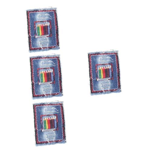 Gadpiparty 4 Stück Jeans Patch Denim-patches Aufnähen Stichflecken Kleidung Flicken Nähen Aufnäher Für Jacken Bestickt Ärmel Dekoration Applikationen Bein Lustige Patches Bunt Denim-stickerei Gadpiparty 4 Stück Jeans Patch Denim-patches Aufnähen Stichflecken Kleidung Flicken Nähen Aufnäher Für Jacken Bestickt Ärmel Dekoration Applikationen Bein Lustige Patches Bunt Denim-stickerei von Gadpiparty