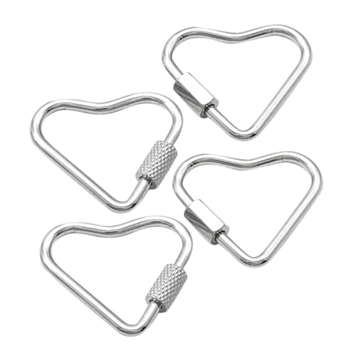 Gadpiparty 4 Stück Kleine Herz-karabiner-schlüsselanhänger-clips Aus Edelstahl Für Selbstgemachte Halsketten, Zubehör, Reise-schlüsselanhänger, Für Den Außenbereich, Leicht Zu Öffnen, Süße Gadpiparty 4 Stück Kleine Herz-karabiner-schlüsselanhänger-clips Aus Edelstahl Für Selbstgemachte Halsketten, Zubehör, Reise-schlüsselanhänger, Für Den Außenbereich, Leicht Zu Öffnen, Süße von Gadpiparty