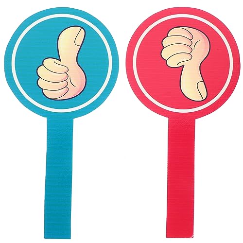 Gadpiparty 4 Stück Lehrerpaddel Ja Oder Nein Paddel Zeichen Plastikschild „daumen Hoch“. Handheld-wahlpaddel Spiel-bewertungsgremium Auktionspaddel Jury Anzahl Schaum Antworten Grundschule von Gadpiparty