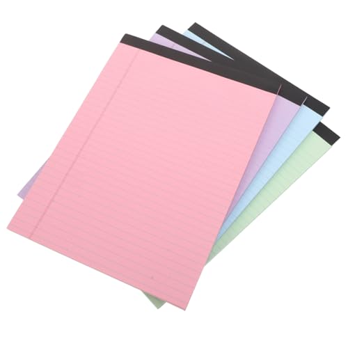 Gadpiparty 4 Stück Liniertes Notizbuch Teiliges Schreibblock Pastellfarben Blau Grün für Büro Schule und Zuhause Mikroperforierte für Einfaches Abreißen von Gadpiparty