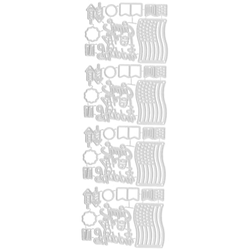 Gadpiparty 4 Stück Metallmesserform Prägung geprägt Stanzformen Schablone Scrapbooking Schnitte Stanzformen aus Metall Zubehör basteln Stahl mit hohem Kohlenstoffgehalt Silver Gadpiparty 4 Stück Metallmesserform Prägung geprägt Stanzformen Schablone Scrapbooking Schnitte Stanzformen aus Metall Zubehör basteln Stahl mit hohem Kohlenstoffgehalt Silver von Gadpiparty