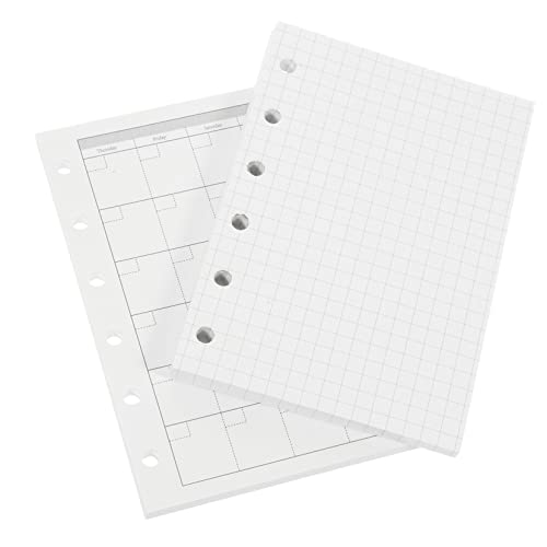 Gadpiparty 4 Stück Mini Notizbuch Teiliges Kreatives Ringbuch mit Ordner Abnehmbaren Blättern Linierten und Monatsplan für Notizen und Planung von Gadpiparty
