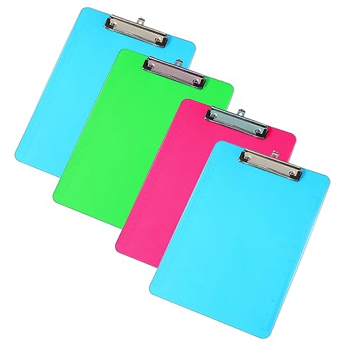 Gadpiparty 4 Stück Multifunktionale Schreibplatten mit Clip Leichte Dokumentenablage für Büro Schule und Zuhause Praktische Klemmbretter für Lehrer und Studenten von Gadpiparty