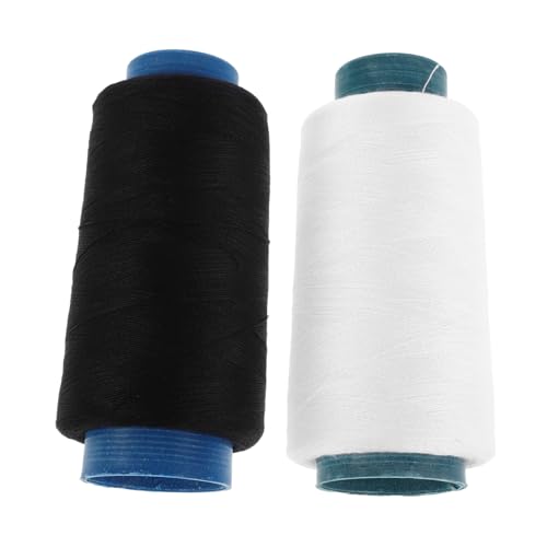 Gadpiparty 4 Stück Nähmaschine Nähgarn für Kleidung Handarbeiten Zubehör Nähfäden für Kleidung Nähgarn für Heimprojekte DIY Nähset schwarzer Faden Nähenvorräte Stickfaden Nähzubehör Polyester von Gadpiparty