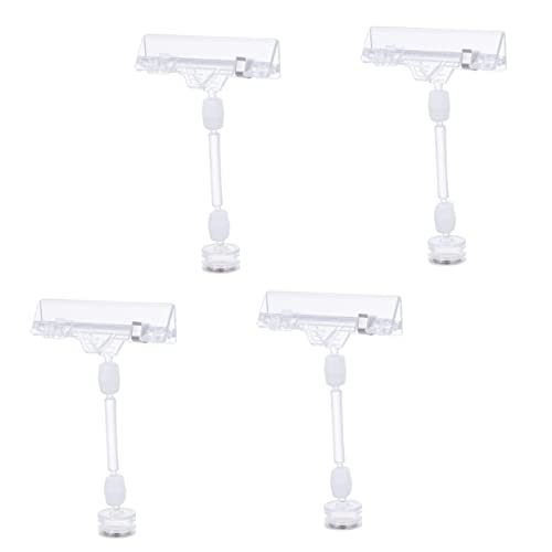 Gadpiparty 4 Stück Preisetiketten Clips Transparent Halter für Namensschilder Preisschilder und Tischnummern Magnetische Basis für Supermärkte und Veranstaltungen von Gadpiparty