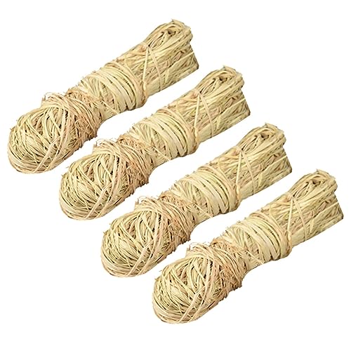Gadpiparty 4 Stück Rafia DIY Stroh für Hochzeit Wickelband Gras weben Bast Dekoration farbig Basteln Verpackung natürlich Weberei geschenkband Bast Bündel Bastband von Gadpiparty