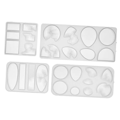 Gadpiparty 4 Stück Schmuckform Flexible Gießform für Anhänger Diy Epoxidharz Mold für Schlüsselanhänger und Ohrringe Wiederverwendbare Silikonmuster von Gadpiparty