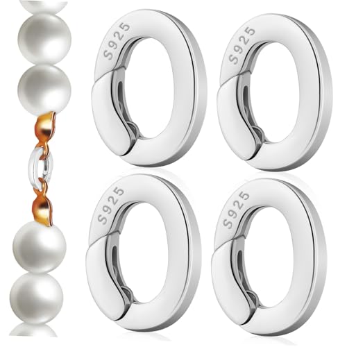 Gadpiparty 4 Stück Schmuckschnalle Karabiner Halskette Karabiner mit ovalem Verschluss dünn verkürzen Karabinerhaken Halsketten Clips Schmuck Karabiner Karabinerverschluss Silber- Silver Gadpiparty 4 Stück Schmuckschnalle Karabiner Halskette Karabiner mit ovalem Verschluss dünn verkürzen Karabinerhaken Halsketten Clips Schmuck Karabiner Karabinerverschluss Silber- Silver von Gadpiparty