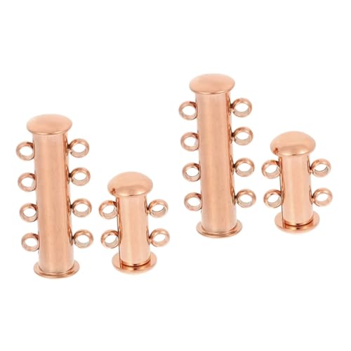 Gadpiparty 4 Stück Schmuckverbinder Langlebige Magnetverschlüsse für Halsketten und Armbänder Rosa Gold Kratzfeste Verbindungselemente für DIY Schmuckherstellung von Gadpiparty