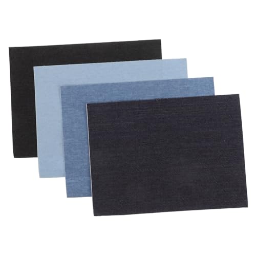 Gadpiparty 4 Stück Selbstklebende Jeans Reparatur Patches aus Denim Vielseitige Aufbügelflicken für Löcher an Knie Ellbogen Jacken und Hosen Einfache DIY Reparatur ohne Nähen Verschiedene von Gadpiparty