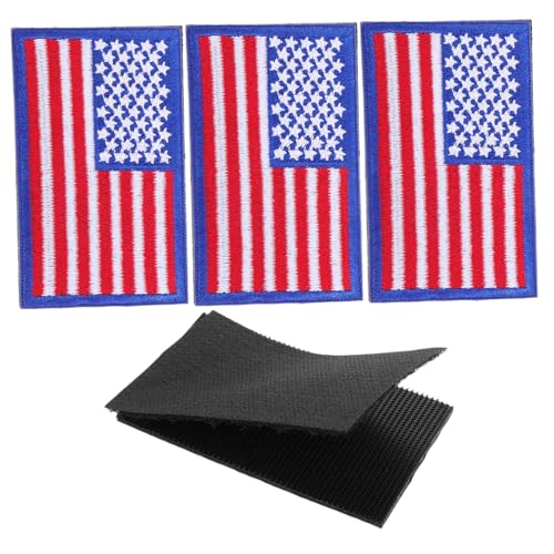 Gadpiparty 4 Stück Teiliges American Flag Aufnäher mit Besticktem Design für Einfache Befestigung Abnehmbar Strapazierfähig und Pflegeleicht für Kleidung Rucksäcke Jacken und Hüte von Gadpiparty