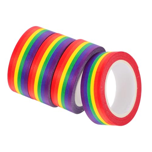 Gadpiparty 4 Stück Teiliges Bunte Washi klebebänder Farbenfrohes Einseitig Klebendes Papierband mit Regenbogenstreifen für DIY Pride Crafts Scrapbooking Planer Geschenkverpackung Gadpiparty 4 Stück Teiliges Bunte Washi klebebänder Farbenfrohes Einseitig Klebendes Papierband mit Regenbogenstreifen für DIY Pride Crafts Scrapbooking Planer Geschenkverpackung von Gadpiparty