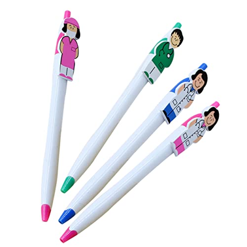 Gadpiparty 4 Stück Teiliges Cartoon Krankenschwester Kugelschreiber mit Lustigem Design Ergonomische Kunststoff Kugelschreiber für Glattes Schreiben für Büro Schule und Medizinische Berufe Gadpiparty 4 Stück Teiliges Cartoon Krankenschwester Kugelschreiber mit Lustigem Design Ergonomische Kunststoff Kugelschreiber für Glattes Schreiben für Büro Schule und Medizinische Berufe von Gadpiparty