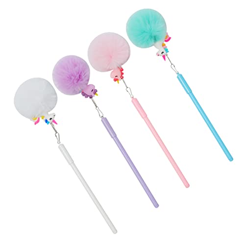 Gadpiparty 4 Stück Teiliges Cartoon Kugelschreiber mit Fluffy Balls für Lustige Ergonomische Gelstifte für Stifte für Kreative Schreibarbeiten und Gadpiparty 4 Stück Teiliges Cartoon Kugelschreiber mit Fluffy Balls für Lustige Ergonomische Gelstifte für Stifte für Kreative Schreibarbeiten und von Gadpiparty