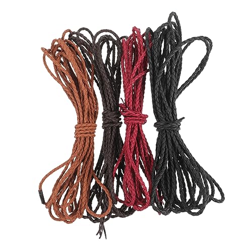 Gadpiparty 4 Stück Teiliges Geflochtene Lederbänder Rindsleder für Schmuckherstellung Armbänder und DIY Handwerk Schwarz und Weinrot Gadpiparty 4 Stück Teiliges Geflochtene Lederbänder Rindsleder für Schmuckherstellung Armbänder und DIY Handwerk Schwarz und Weinrot von Gadpiparty